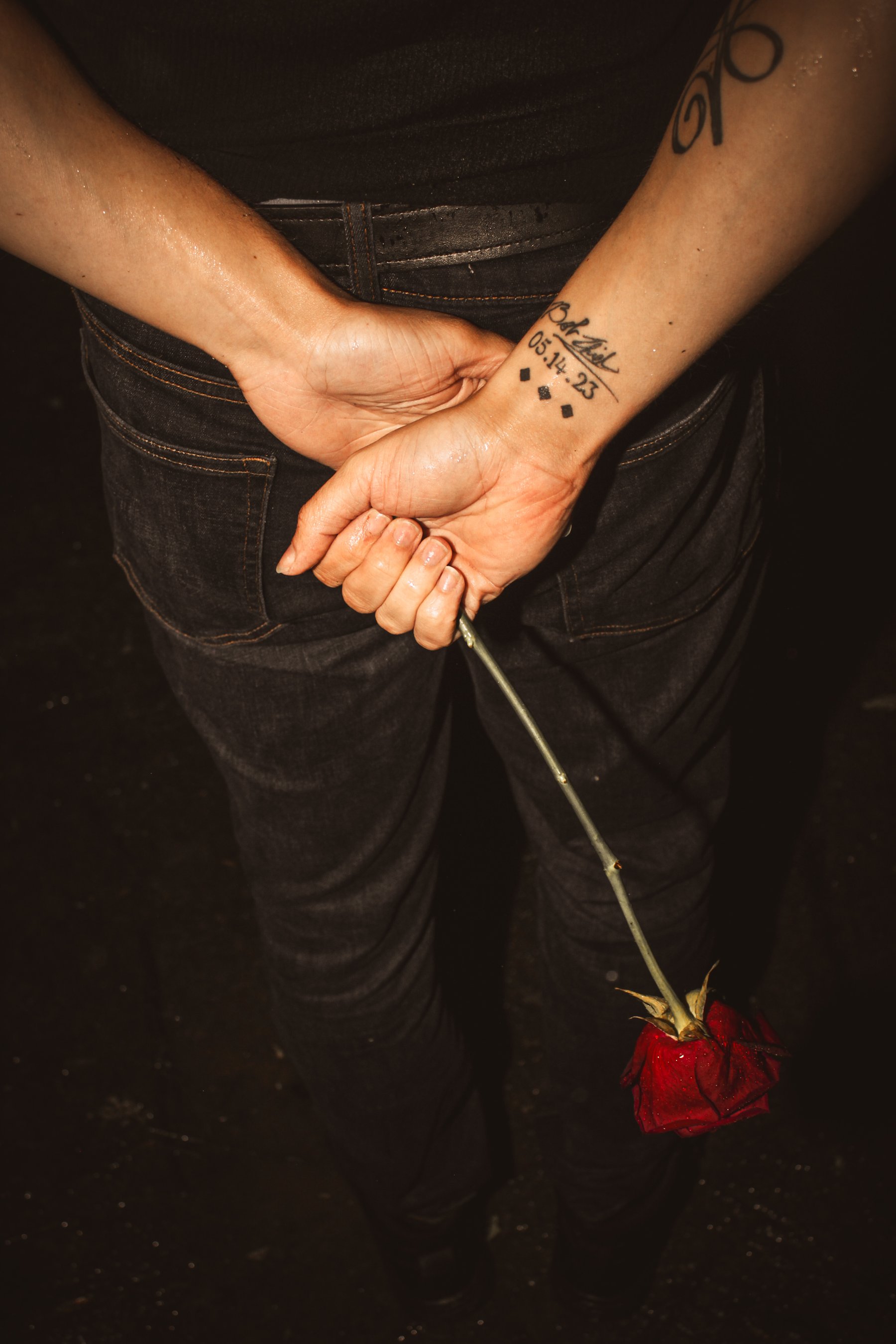 Moody rose portrait detail photographed by Amarion Mari Harris